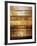 By The Grass Sunset Wood-Gail Peck-Framed Photo