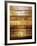 By The Grass Sunset Wood-Gail Peck-Framed Photo