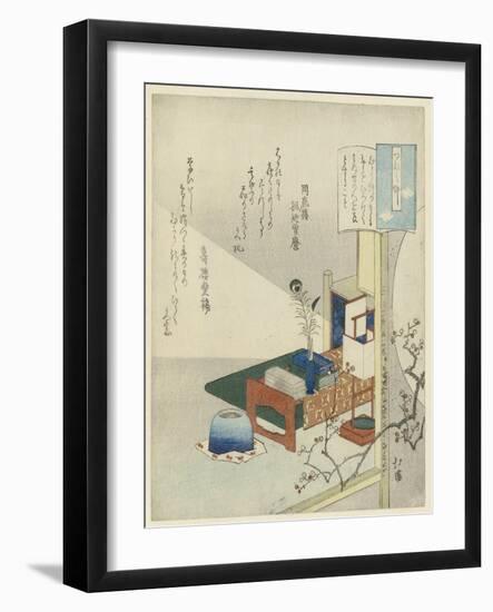 By the Light of a Lamp-Totoya Hokkei-Framed Giclee Print
