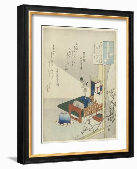 By the Light of a Lamp-Totoya Hokkei-Framed Giclee Print