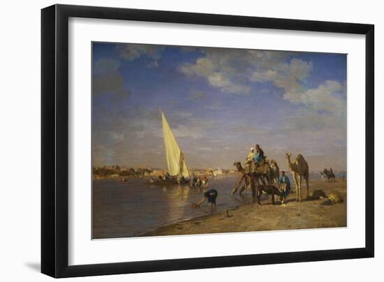 By the Nile-L?on Adolphe Auguste Belly-Framed Giclee Print