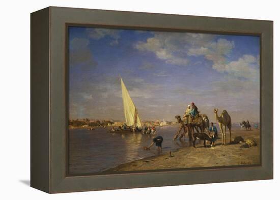 By the Nile-L?on Adolphe Auguste Belly-Framed Premier Image Canvas