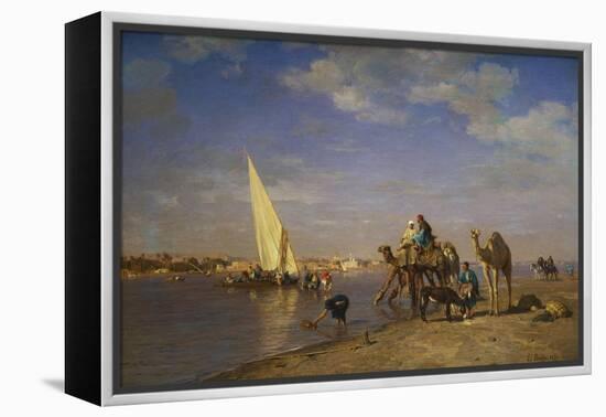 By the Nile-L?on Adolphe Auguste Belly-Framed Premier Image Canvas