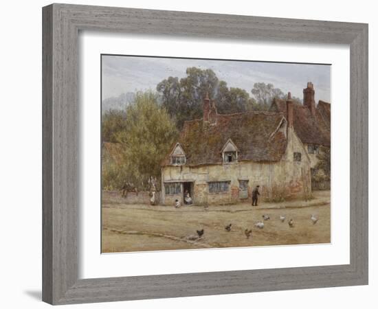 By the Old Cottage-Helen Allingham-Framed Giclee Print