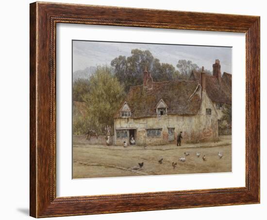 By the Old Cottage-Helen Allingham-Framed Giclee Print