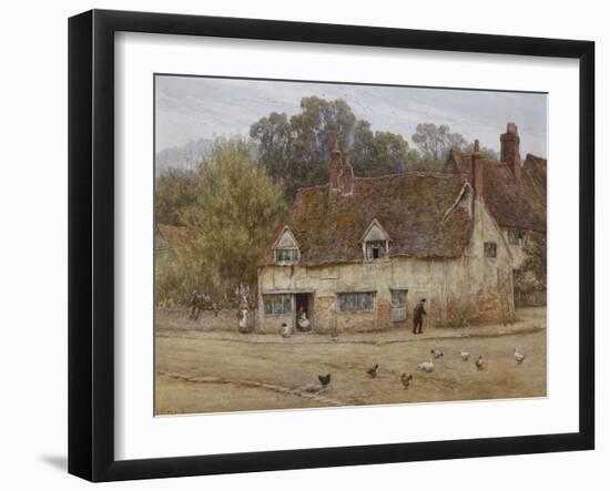 By the Old Cottage-Helen Allingham-Framed Giclee Print