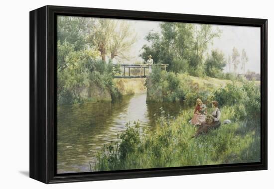 By the Old Post Bridge-Alfred Augustus Glendenning-Framed Premier Image Canvas