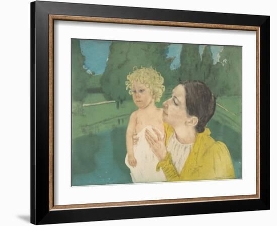 By the Pond, c.1896-Mary Stevenson Cassatt-Framed Giclee Print