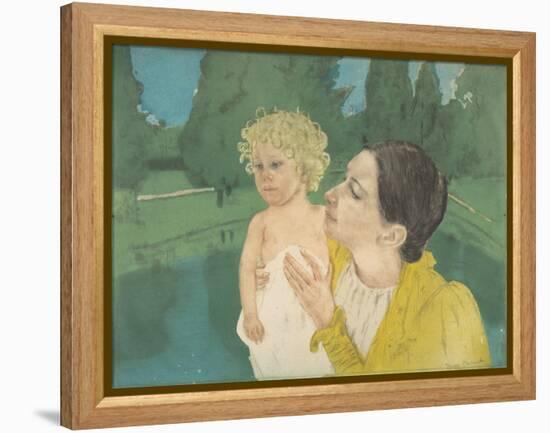 By the Pond, c.1896-Mary Stevenson Cassatt-Framed Premier Image Canvas