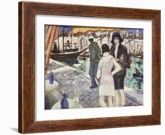 By the Quay-Christopher Richard Wynne Nevinson-Framed Giclee Print