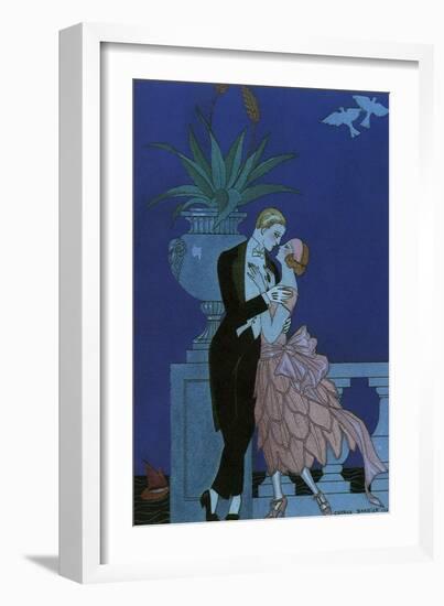 By the Railing, 1921-Georges Barbier-Framed Giclee Print