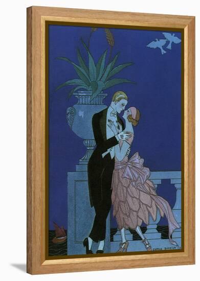 By the Railing, 1921-Georges Barbier-Framed Premier Image Canvas