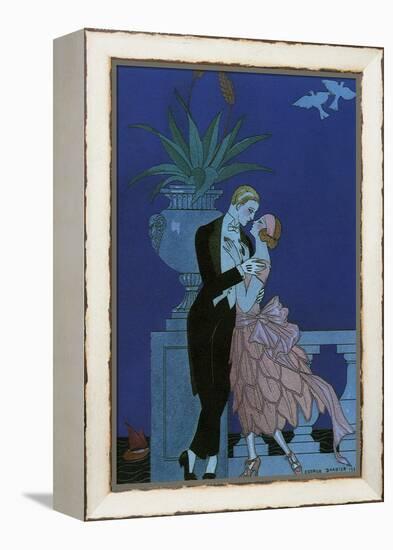 By the Railing, 1921-Georges Barbier-Framed Premier Image Canvas