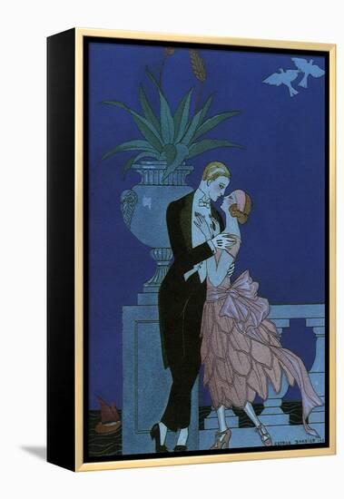 By the Railing, 1921-Georges Barbier-Framed Premier Image Canvas