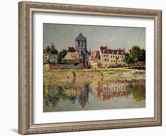 By the River at Vernon, 1883-Claude Monet-Framed Giclee Print