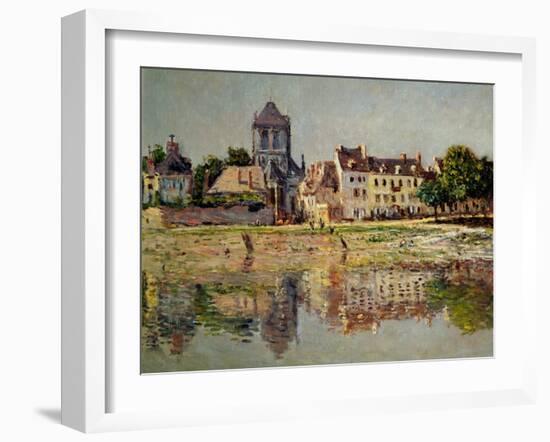 By the River at Vernon, 1883-Claude Monet-Framed Giclee Print