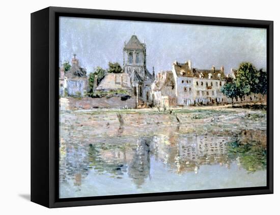 By the River at Vernon, 1883-Claude Monet-Framed Premier Image Canvas