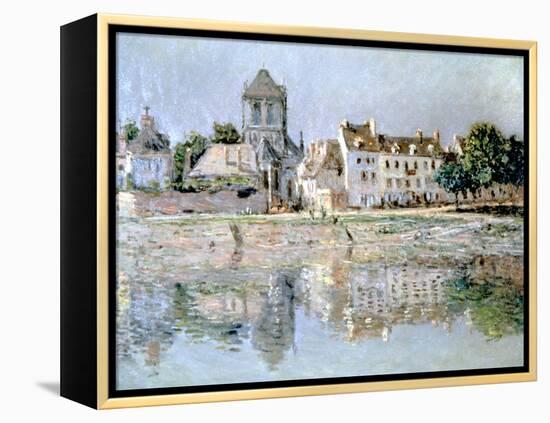 By the River at Vernon, 1883-Claude Monet-Framed Premier Image Canvas