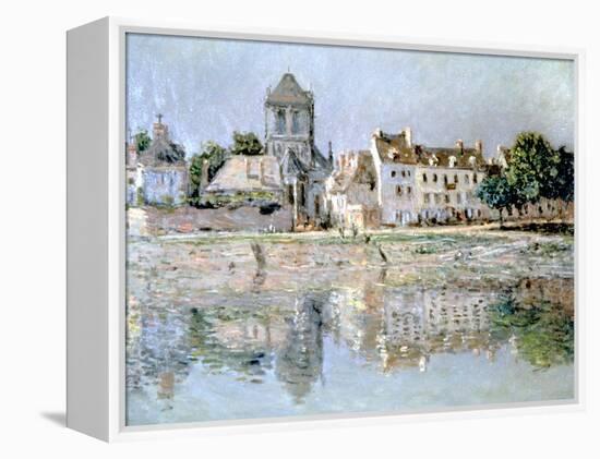 By the River at Vernon, 1883-Claude Monet-Framed Premier Image Canvas