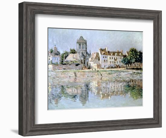 By the River at Vernon, 1883-Claude Monet-Framed Giclee Print