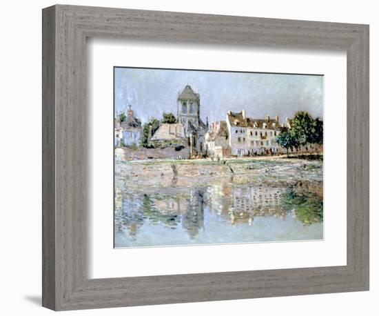 By the River at Vernon, 1883-Claude Monet-Framed Giclee Print