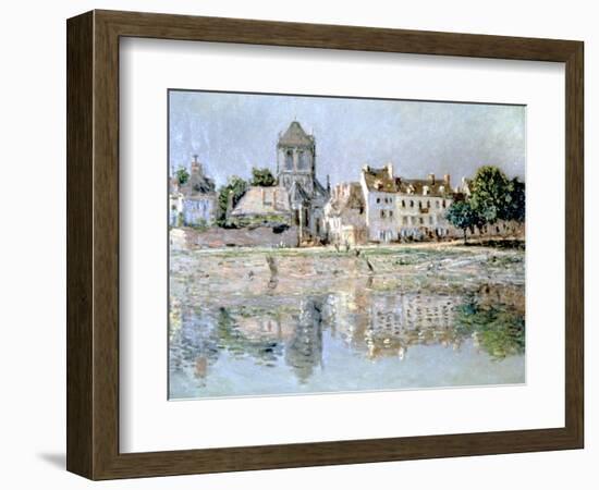 By the River at Vernon, 1883-Claude Monet-Framed Giclee Print