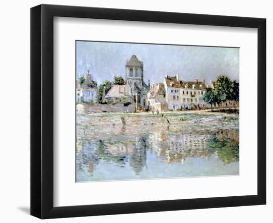 By the River at Vernon, 1883-Claude Monet-Framed Giclee Print