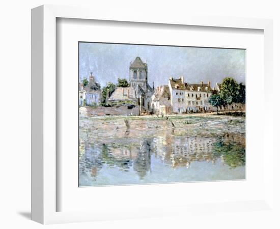 By the River at Vernon, 1883-Claude Monet-Framed Giclee Print