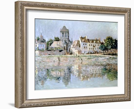 By the River at Vernon, 1883-Claude Monet-Framed Giclee Print