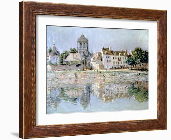 By the River at Vernon, 1883-Claude Monet-Framed Giclee Print