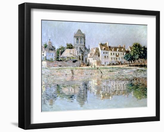 By the River at Vernon, 1883-Claude Monet-Framed Giclee Print