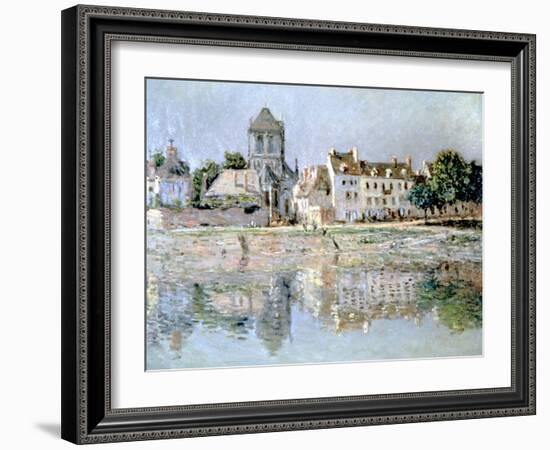 By the River at Vernon, 1883-Claude Monet-Framed Giclee Print