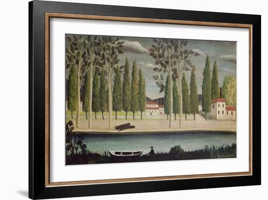 By the River, C.1890-Henri Rousseau-Framed Giclee Print