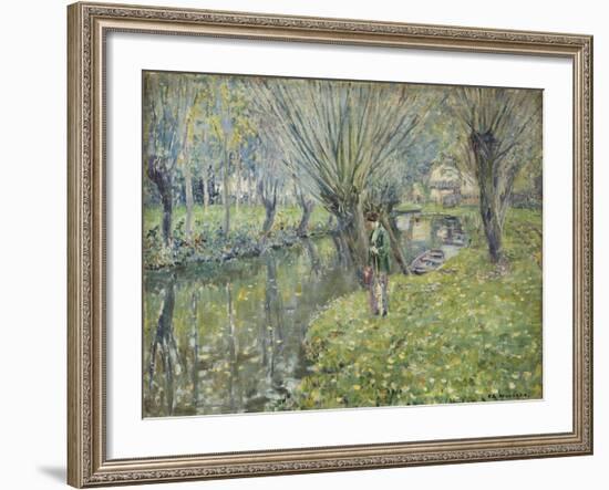 By the River-Frederick Carl Frieseke-Framed Giclee Print