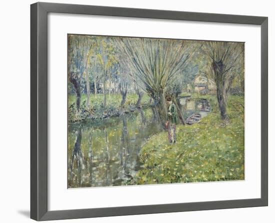 By the River-Frederick Carl Frieseke-Framed Giclee Print