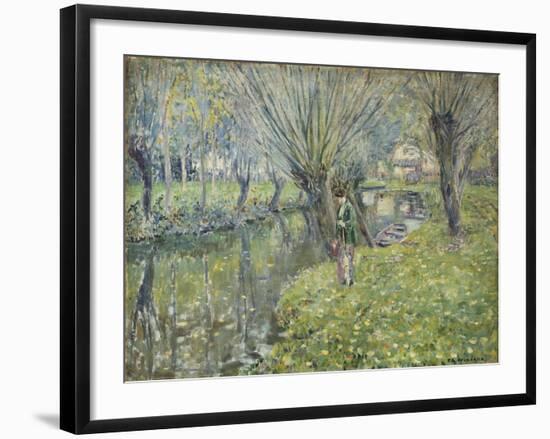 By the River-Frederick Carl Frieseke-Framed Giclee Print