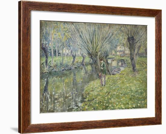 By the River-Frederick Carl Frieseke-Framed Giclee Print