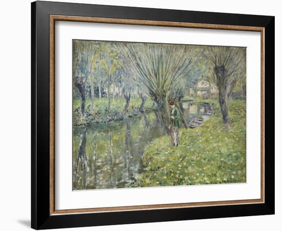 By the River-Frederick Carl Frieseke-Framed Giclee Print