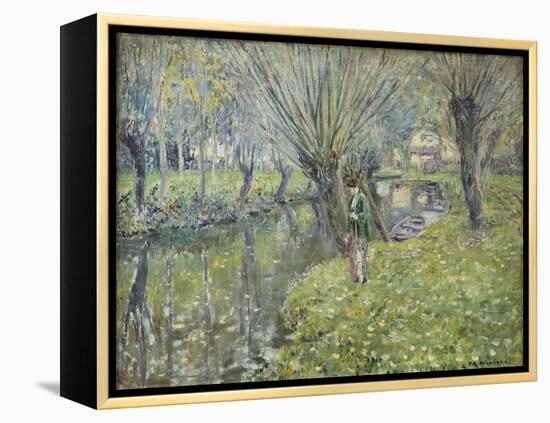 By the River-Frederick Carl Frieseke-Framed Premier Image Canvas
