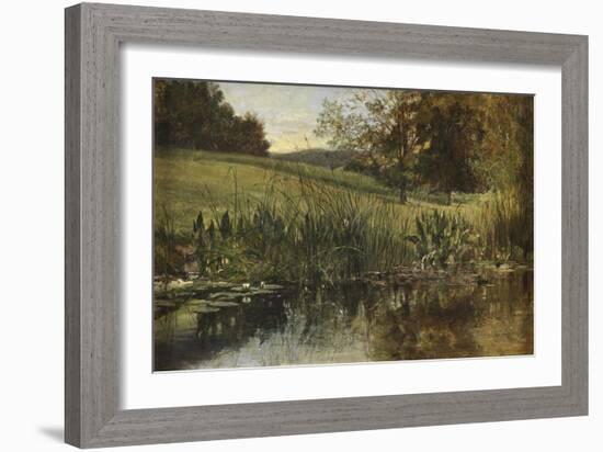 By the Riverbank, 1869 (Oil on Canvas)-Heywood Hardy-Framed Giclee Print