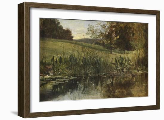 By the Riverbank, 1869 (Oil on Canvas)-Heywood Hardy-Framed Giclee Print
