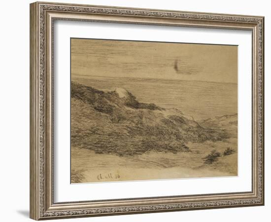 By the Sea; Au Bord De La Mer-Claude Monet-Framed Giclee Print