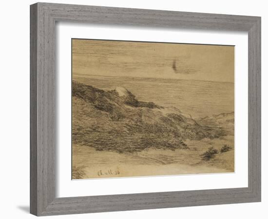 By the Sea; Au Bord De La Mer-Claude Monet-Framed Giclee Print