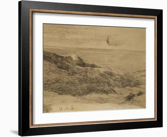 By the Sea; Au Bord De La Mer-Claude Monet-Framed Giclee Print