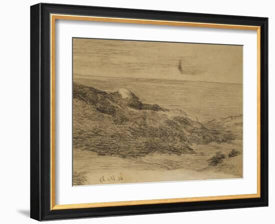 By the Sea; Au Bord De La Mer-Claude Monet-Framed Giclee Print