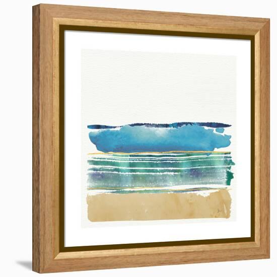 By the Sea I no Words-Jess Aiken-Framed Stretched Canvas