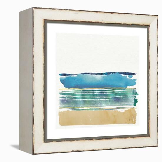 By the Sea I no Words-Jess Aiken-Framed Stretched Canvas