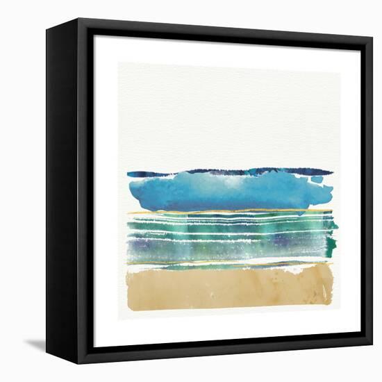 By the Sea I no Words-Jess Aiken-Framed Stretched Canvas