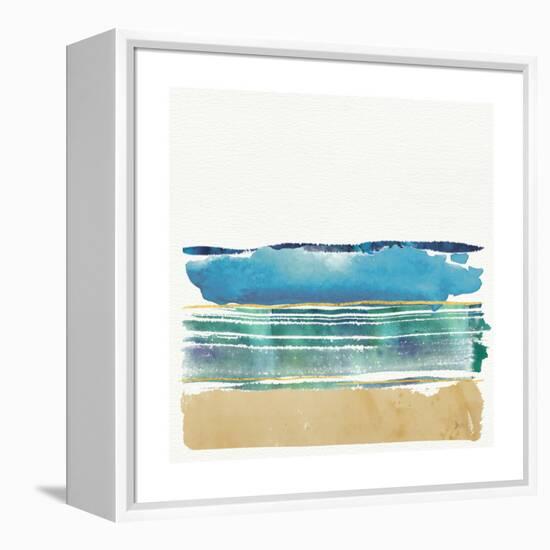 By the Sea I no Words-Jess Aiken-Framed Stretched Canvas