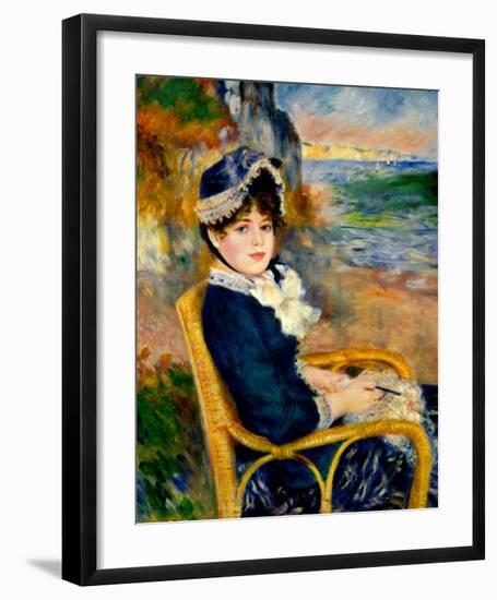 By the Sea Shore-Pierre-Auguste Renoir-Framed Giclee Print